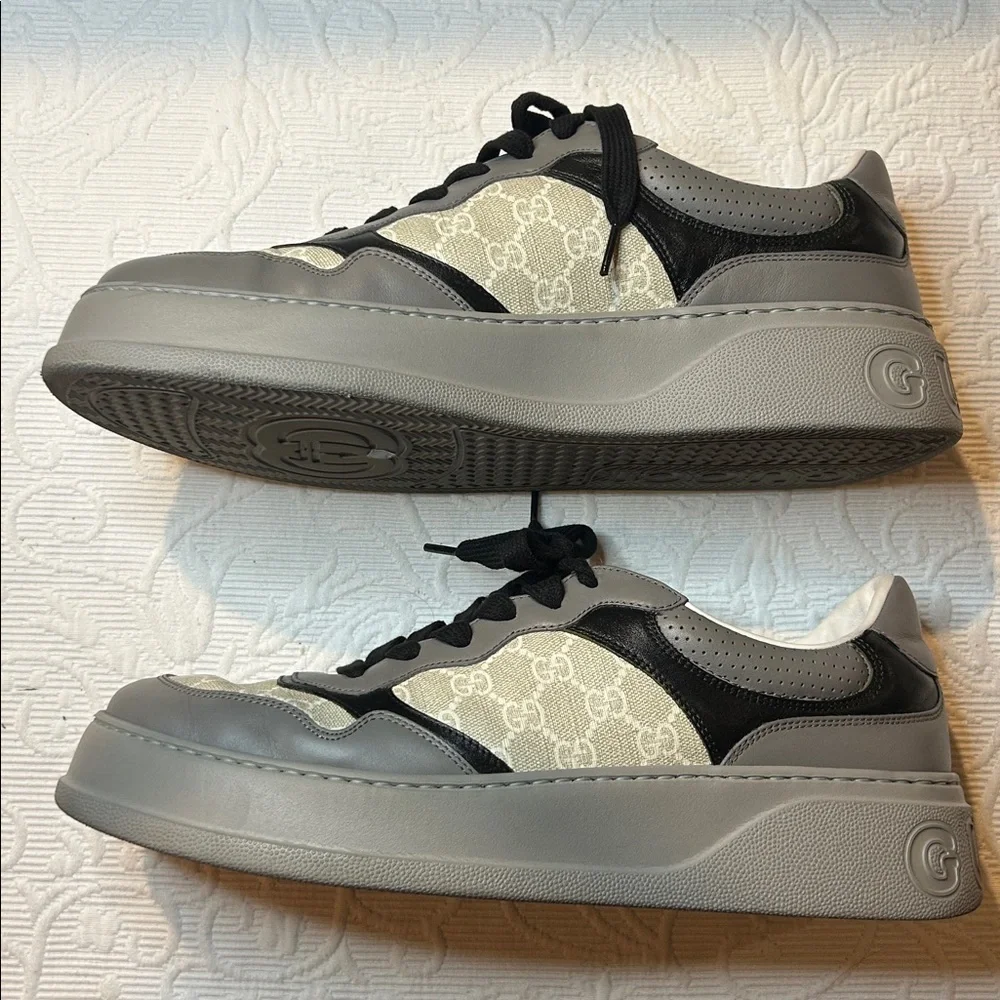 Gucci Men’s GG Supreme Chunky Sneakers. 13. Nearly NEW Black/Gray/Tan Color Way